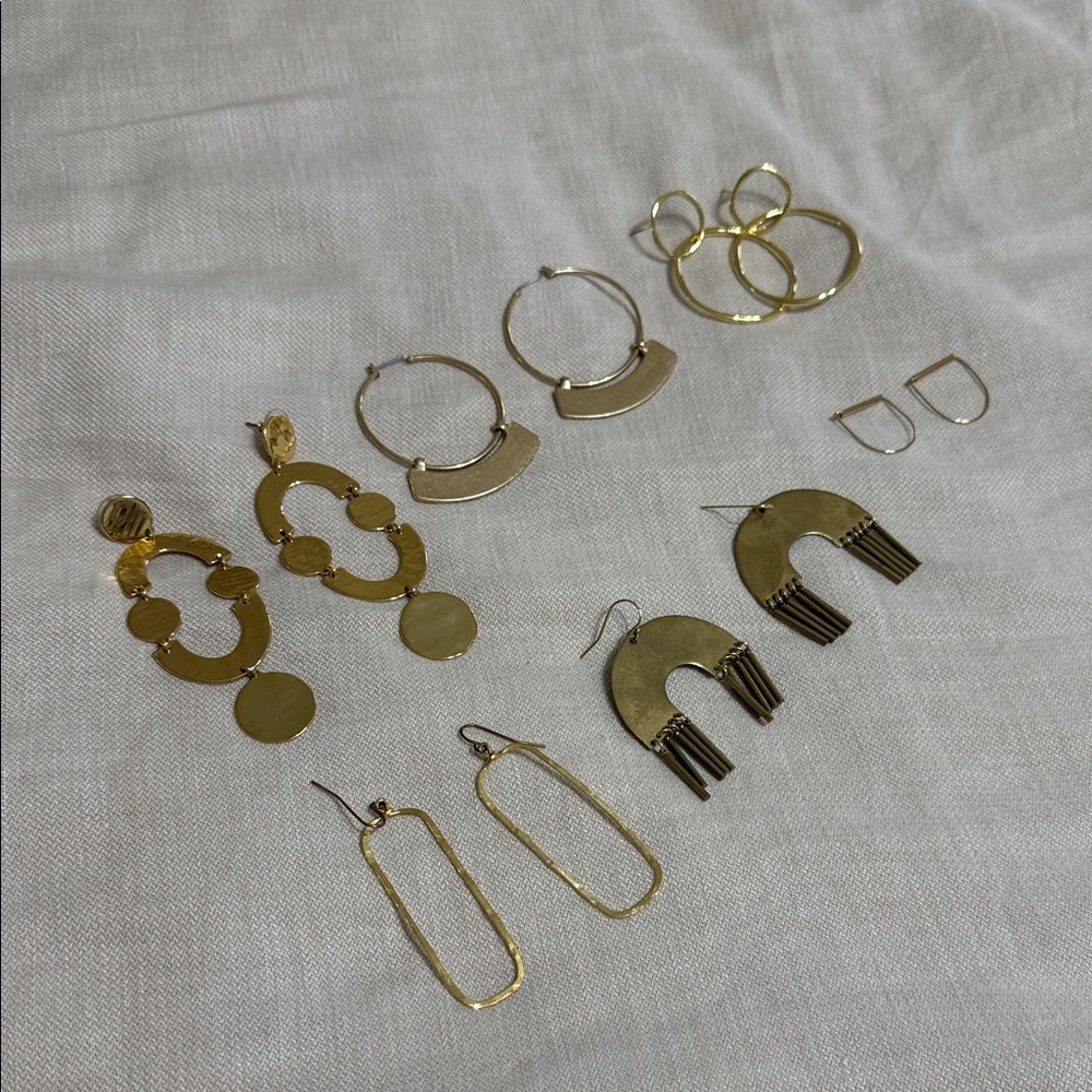 Elegant Gold-Tone Earring Set